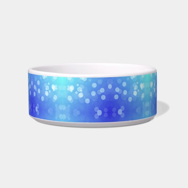 Een keramische kom met een levendig blauw verloopd (Voorkant)