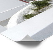 Een kerk in Santorini, Griekenland Poster (Hoek)