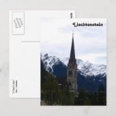 Een kerk in Vaduz, Liechtenstein Briefkaart (Voorkant / Achterkant)
