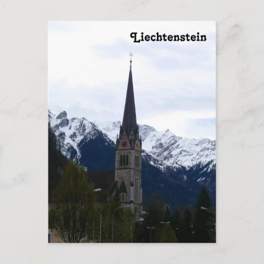 Een kerk in Vaduz, Liechtenstein Briefkaart (Voorkant)