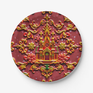 EEN KERK ~ SCHATTIGE ~ PAPIEREN BORDJE