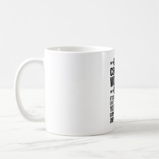 Een kerkhof-werker zijn is makkelijk, het is alsof koffiemok (Links)