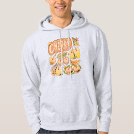 Een kers / kersen illustraties hoodie