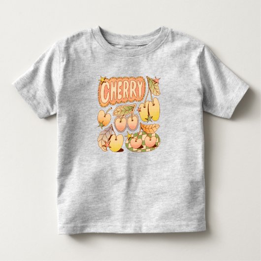 Een kers / kersen illustraties kinder shirts (Voorkant)