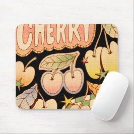 Een kers / kersen illustraties muismat