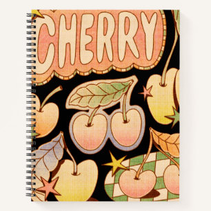 Een kers / kersen illustraties notitieboek