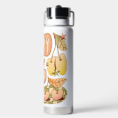 Een kers / kersen illustraties waterfles (Achterkant)