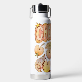 Een kers / kersen illustraties waterfles