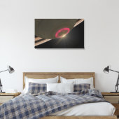 Een kersenrode aurora canvas afdruk (Insitu (Slaapkamer))
