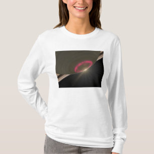 Een kersenrode aurora t-shirt