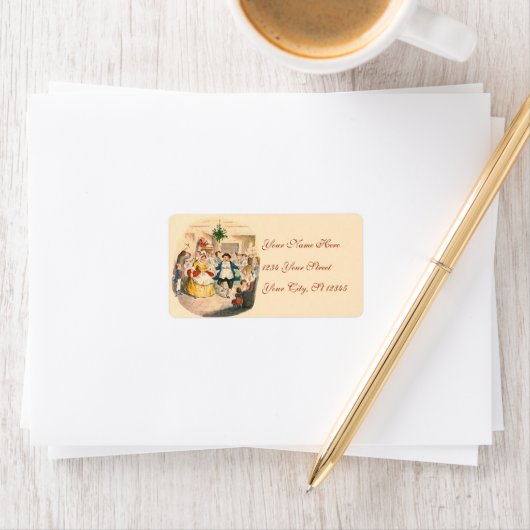 Een kerst Carol Adresetiketten Etiket (Insitu)