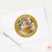 Een kerst-cupcake gepersonaliseerd voedsel label (Envelop)