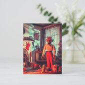Een kerst demonen horror briefkaart (Staand voorkant)