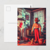 Een kerst demonen horror briefkaart (Voorkant / Achterkant)