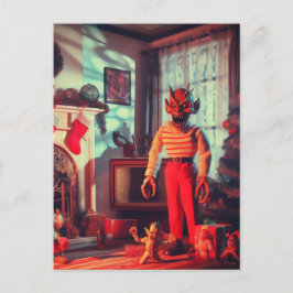 Een kerst demonen horror briefkaart