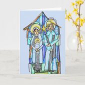 Een kerst Fit voor Angels Christmas Wenskaart Kaart (Gele Bloem)