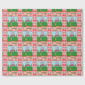Een Kerst Golf Uitstapje Met Sinterklaas En Rendie Cadeaupapier (Vlak)