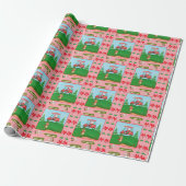 Een Kerst Golf Uitstapje Met Sinterklaas En Rendie Cadeaupapier (Uitgerold)