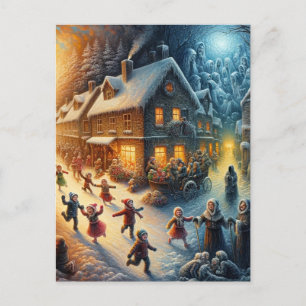 Een Kerst Horror in de stad Briefkaart