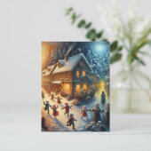 Een Kerst Horror in de stad Briefkaart (Staand voorkant)