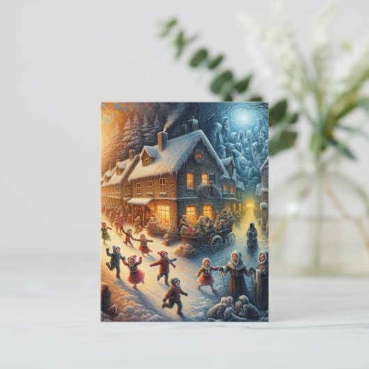 Een Kerst Horror in de stad Briefkaart (Staand voorkant)