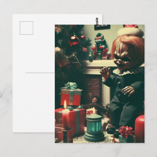 Een kerst horror pop briefkaart (Voorkant / Achterkant)