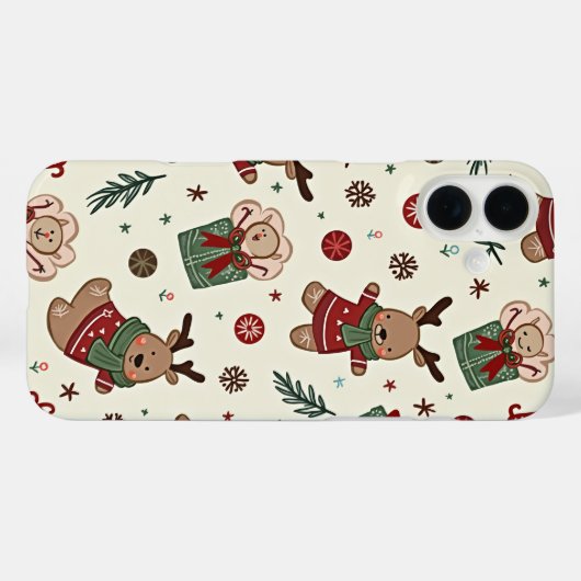 Een kerst iPhone 16 plus hoesjes (Achterkant (horizontaal))