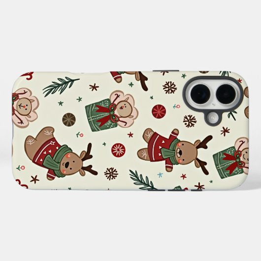 Een kerst iPhone 16 plus hoesjes (Achterkant (horizontaal))