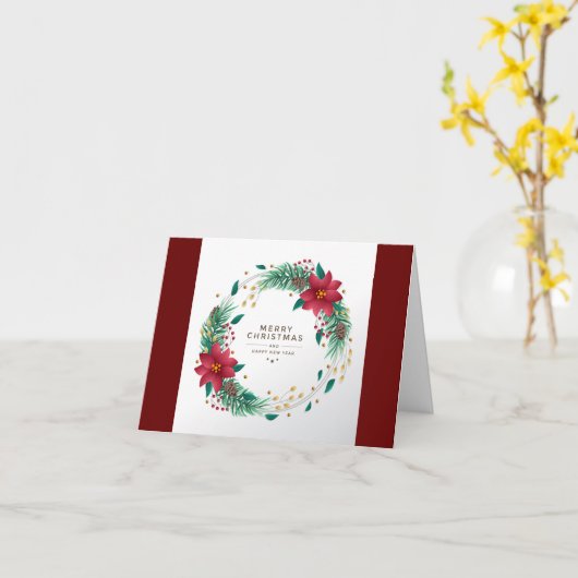 Een kerst Kaart voor medewerkers (Gele Bloem)