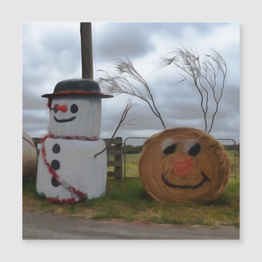 Een kerst-kerst-magnetisch Kaart (Voorkant)