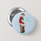 Een Kerst Knop Om Te Knuffelen Ronde Button 5,7 Cm (Voorkant /achterkant)