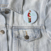 Een Kerst Knop Om Te Knuffelen Ronde Button 5,7 Cm (In situ)