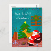 Een kerst met een Chill Briefkaart (Voorkant / Achterkant)