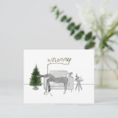 Een kerst met één meisje feestdagenkaart (Staand voorkant)