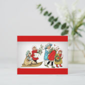 Een kerst met een smet feestdagenkaart (Staand voorkant)