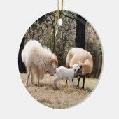 Een Kerst op de boerderij Keramisch Ornament (Links)