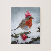 Een kerst Robin Legpuzzel (Verticaal)
