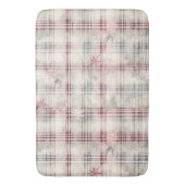 Een kerst Tartan Floral Design Series #13 Badmat (Voorkant Verticaal)
