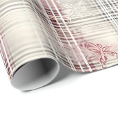 Een kerst Tartan Floral Design Series #13 Cadeaupapier (Rol Hoek)