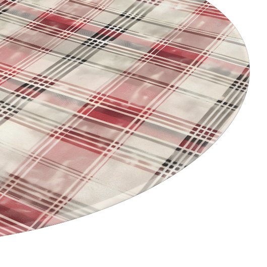 Een kerst Tartan Floral Design Series #15 Snijplank (Hoek)