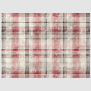 Een kerst Tartan Floral Design Series #15 Tissuepapier