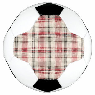 Een kerst Tartan Floral Design Series #15 Voetbal
