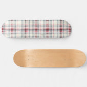 Een kerst Tartan Floral Design Series #24 Persoonlijk Skateboard (Horizontaal)