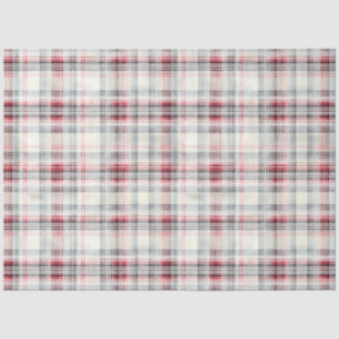 Een kerst Tartan Floral Design Series #24 Tissuepapier