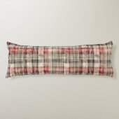 Een kerst Tartan Floral Design Series #2 Lichaamskussen (Voorkant)