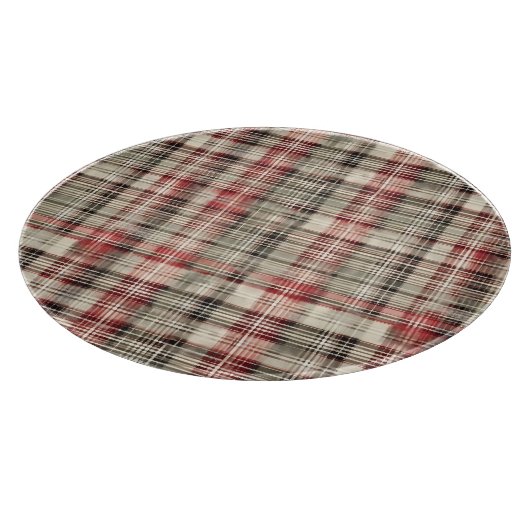 Een kerst Tartan Floral Design Series #2 Snijplank (Hoek)
