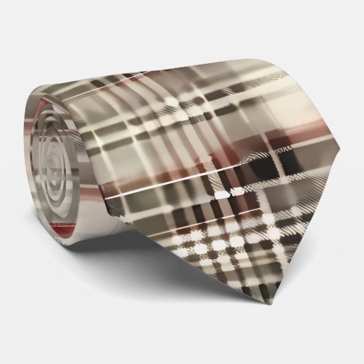 Een kerst Tartan Floral Design Series #2 Stropdas (Opgerold)