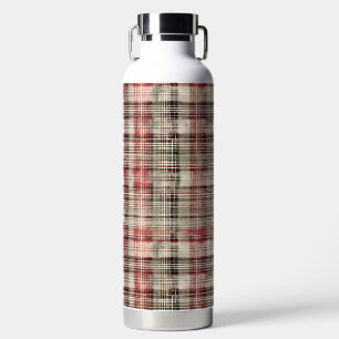 Een kerst Tartan Floral Design Series #2 Waterfles