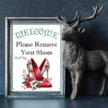 Een Kerst Thema Gelieve Schoenen Uit Te Trekken Bo