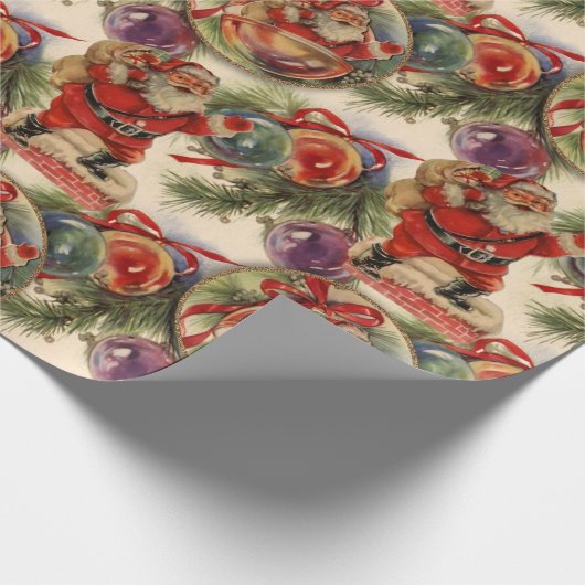 Een kerst uit 1950 cadeaupapier (Hoek)